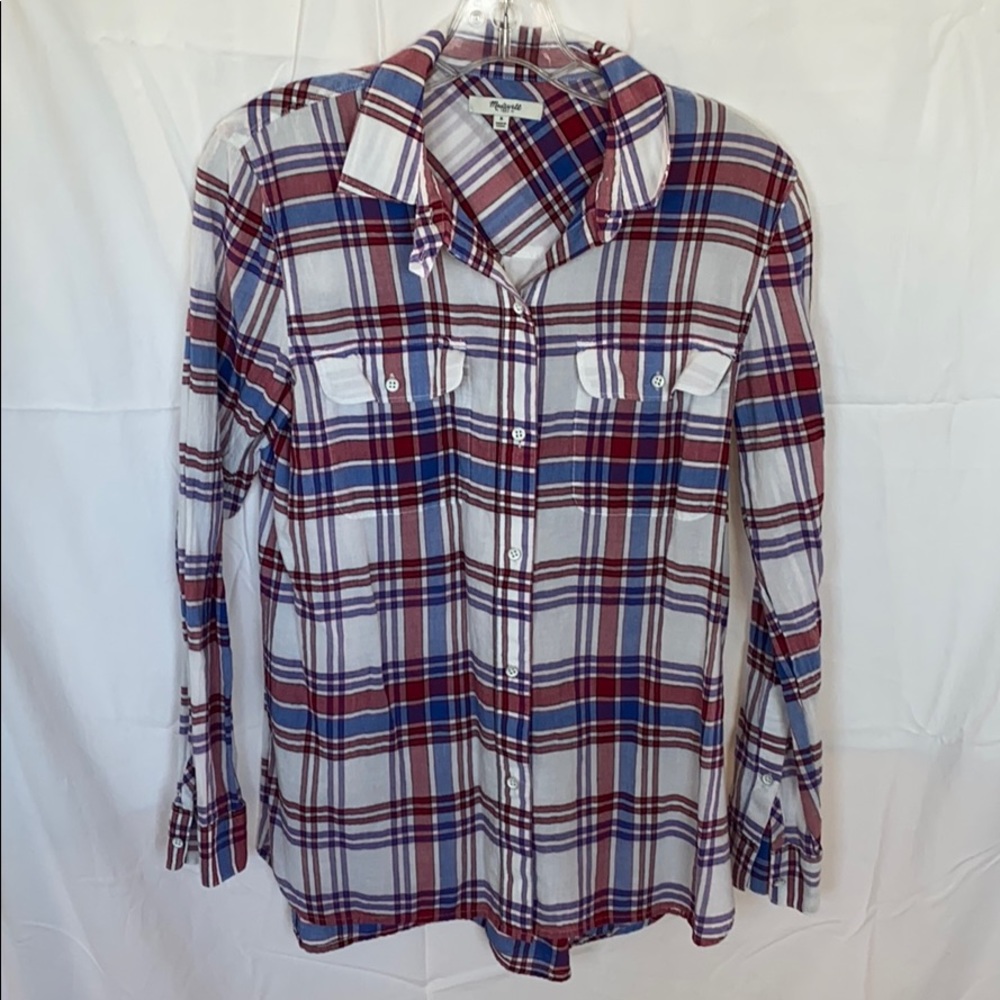 Madewell Small plaid longs sleeve shirt